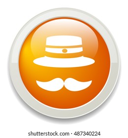 mustache hat icon