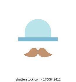 Mustache, hat icon. Simple color vector elements of cultural activities icons for ui and ux, website or mobile application