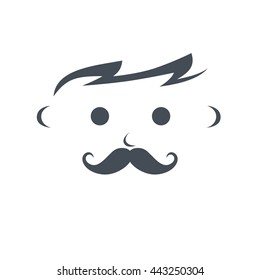 mustache hipster face