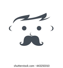mustache hipster face