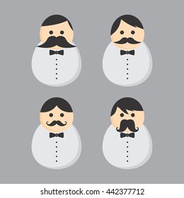 mustache hipster guy avatar portrait picture