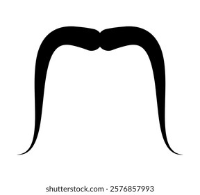 Mustache hipster icon, Handlebars Mustache, Whisker Elegant, Silhouette Mustache shape, Classic Gentleman's Mustache