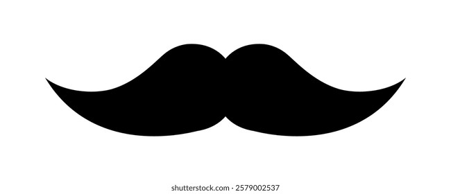 Mustache hipster icon, Handlebars Mustache, Whisker Elegant, Silhouette Mustache shape, Classic Gentleman's Mustache