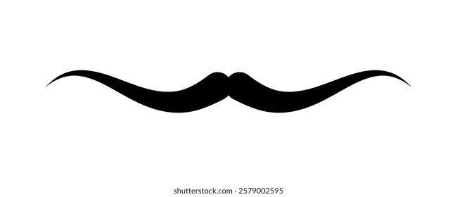 Mustache hipster icon, Handlebars Mustache, Whisker Elegant, Silhouette Mustache shape, Classic Gentleman's Mustache