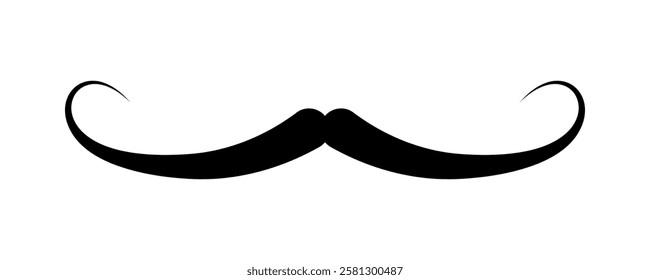 Mustache hipster icon, Handlebars Mustache, Whisker Elegant, Silhouette Mustache shape, Classic Gentleman's Mustache