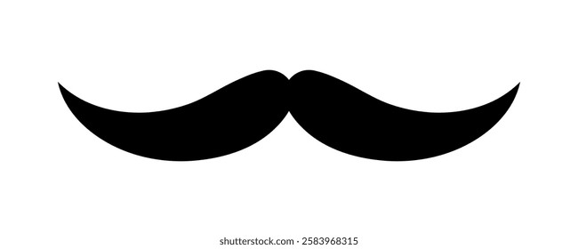 Mustache hipster icon, Handlebars Mustache, Whisker Elegant, Silhouette Mustache shape, Classic Gentleman's Mustache