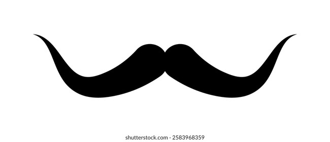 Mustache hipster icon, Handlebars Mustache, Whisker Elegant, Silhouette Mustache shape, Classic Gentleman's Mustache