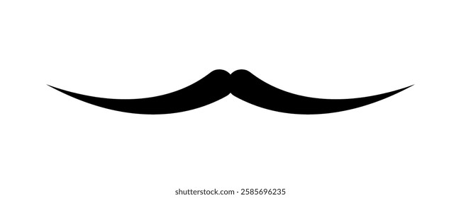 Mustache hipster icon, Handlebars Mustache, Whisker Elegant, Silhouette Mustache shape, Classic Gentleman's Mustache