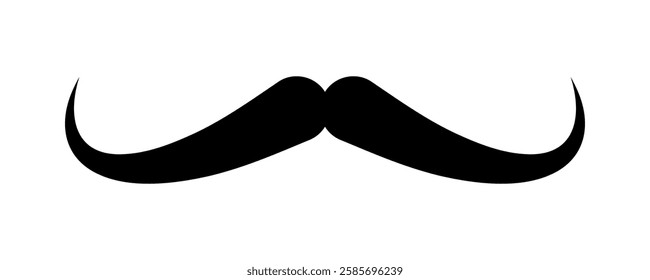 Mustache hipster icon, Handlebars Mustache, Whisker Elegant, Silhouette Mustache shape, Classic Gentleman's Mustache