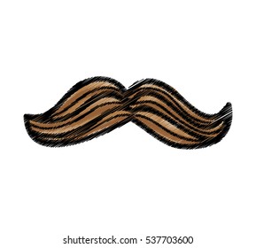 mustache hipster isolated icon vector illustration design