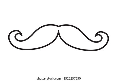 mustache hipster style icon vector illustration design