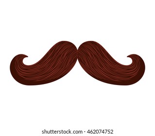 mustache hipster style icon vector illustration design