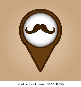 mustache hipster vintage icon vector illustration eps 10