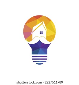 Mustache home vector logo design. Strong house logo design concept.	