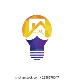 Diseño del logo del vector del hogar de Mustache. Concepto de diseño de logotipo de casa fuerte.