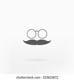 mustache icon.