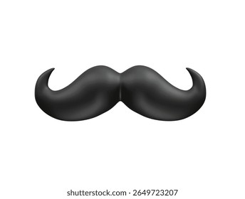 Ilustração de renderização 3d do ícone do bigode