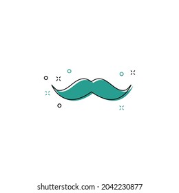  mustache icon - colour vector 