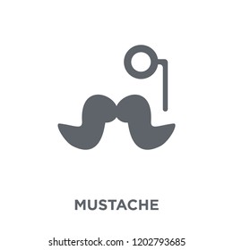 Mustache icon. Mustache design concept from Birthday and Party collection. Simple element vector illustration on white background.