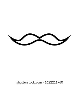 Mustache icon. Design template vector