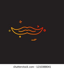 Mustache icon design vector 