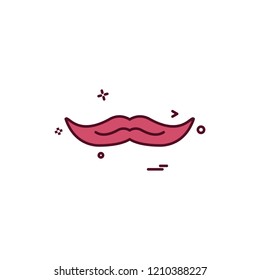 Mustache icon design vector 