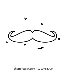 Mustache icon design vector