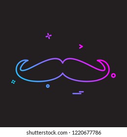 Mustache icon design vector