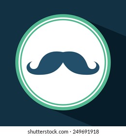 mustache icon design, vector illustration eps10 graphic
