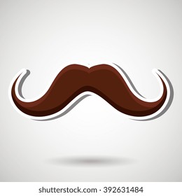 mustache icon design, vector illustration eps10 graphic 