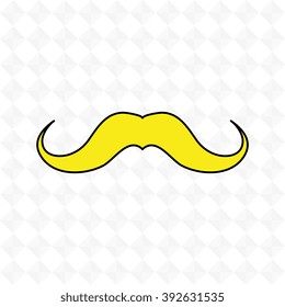 mustache icon design, vector illustration eps10 graphic 