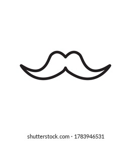 Plantilla de vectores de diseño de iconos de bigote