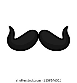 Mustache Icon. Editable Bold Outline With Color Fill Design. Vector Illustration.