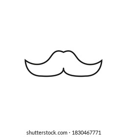 mustache icon element of barbershop icon for mobile concept and web apps. Thin line mustache icon can be used for web and mobile. Premium icon on white background