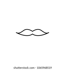 mustache icon. Element of simple icon for websites, web design, mobile app, info graphics. Thin line icon for website design and development, app development on white background