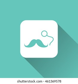 mustache icon. flat design