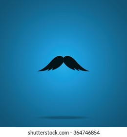 Mustache icon. Flat illustration.