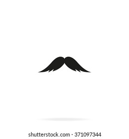 Mustache icon. Flat illustration.