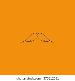 Mustache icon. Flat illustration.