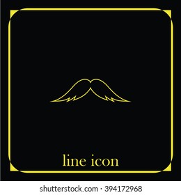 Mustache icon. Flat illustration.