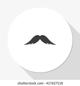 Mustache icon. Flat illustration.