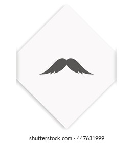 Mustache icon. Flat illustration.