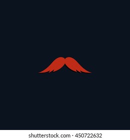 Mustache icon. Flat illustration.