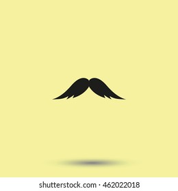 Mustache icon. Flat illustration.