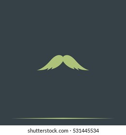 Mustache icon. Flat illustration.