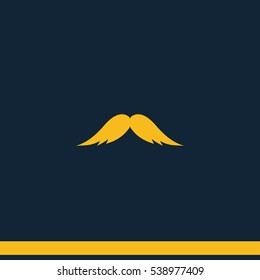 Mustache icon. Flat illustration.