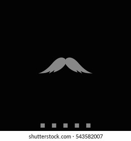 Mustache icon. Flat illustration.