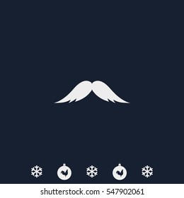 Mustache icon. Flat illustration.