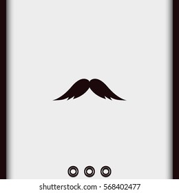 Mustache icon. Flat illustration.