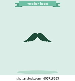 Mustache icon. Flat illustration.